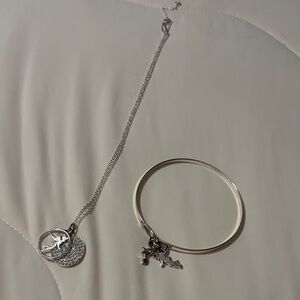Disney Silver Necklace with Tinkerbell Charm